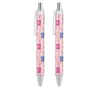 Lrtyuasq Bubble Tea Pattern Penna a sfera retrattile inchiostro nero punta a sfera 0,5 mm scrittura liscia nota prendere appunti accessori per ufficio