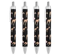 Lrtyuasq Divertente Giraffa Con Bolla Penna A Sfera Retrattile Inchiostro Nero Punta A Sfera 0.5mm Scrittura Liscia Note Prendere Accessori Per Ufficio