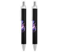 Lrtyuasq Fight Cancer Ribbon for Cancer Awareness Roller Penne a sfera nere Penna retrattile Journaling Pen Penne da lavoro per forniture per ufficio