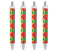 Lrtyuasq Flag of The Oromo Liberation Front - Penna a sfera retrattile con inchiostro gel da 0,5 mm, inchiostro nero fine, forniture per ufficio