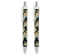 Lrtyuasq Funny Frogs 90S Elegante penna a sfera retrattile da 0,5 mm con inchiostro nero per penne diari