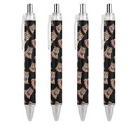 Lrtyuasq Glitter Tiger - Penna a sfera retrattile con inchiostro gel, 0,5 mm, inchiostro nero fine, forniture per ufficio