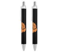 Lrtyuasq Golden Retriever Butterfly Divertente penna a sfera retrattile con liquido penne a sfera regalo personalizzato per uomini donne ufficio lavoro