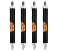Lrtyuasq Golden Retriever Butterfly Divertente penna a sfera retrattile con liquido penne a sfera regalo personalizzato per uomini donne ufficio lavoro