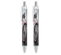 Lrtyuasq Graffiti Pittura Moto Penna A Sfera Retrattile Inchiostro Nero Punta A Sfera 0.5mm Scrittura Liscia Note Prendere Note Accessori Per U