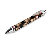 Lrtyuasq Happy Canada Day, elegante penna a sfera retrattile da 0,5 mm, inchiostro nero per penne a sfera
