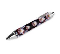 Lrtyuasq Happy Columbus Day - Penna a sfera retrattile da 0,5 mm, inchiostro nero, per uomini e donne