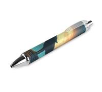 Lrtyuasq Howling Wolf at The Moon - Penna a sfera con liquido retrattile, regalo personalizzato per uomini, donne, ufficio, lavoro