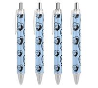Lrtyuasq I Love My Firefighter - Penna a sfera retrattile da 0,5 mm, inchiostro nero, per uomo e donna
