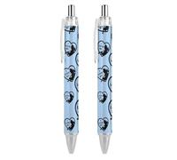 Lrtyuasq I Love My Firefighter - Penna a sfera retrattile da 0,5 mm, inchiostro nero, per uomo e donna