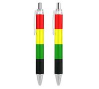 Lrtyuasq Jamaica Flags - Penne gel ricaricabili di alta qualità, retrattili, inchiostro nero, impugnatura comoda, scrittura liscia, per diari