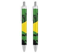 Lrtyuasq Jamaica Flags - Penne gel ricaricabili di alta qualità, retrattili, inchiostro nero, impugnatura comoda, scrittura liscia, per diari