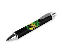 Lrtyuasq Jamaica Rasta Lion Print Penne a sfera per donne e uomini, penna a sfera retrattile da 0,5 mm