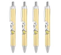 Lrtyuasq Labrador Retriever Tennis Puggy Dog divertente penna a sfera retrattile liquido rotolamento penne a sfera regali personalizzati per uomini donne ufficio lavoro