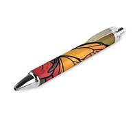 Lrtyuasq Monarch - Penna a sfera a forma di farfalla e fiore, scrittura liscia, inchiostro blu, per ufficio e scuola