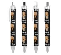 Lrtyuasq Nap All Day Sleep All Night Bradipo Print Penne a sfera per donne uomini 0,5 mm penna a sfera retrattile fine