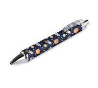 Lrtyuasq Outer-Space Astronauta Rocket Penne a sfera retrattile, idea regalo, penna per ufficio, lavoro, affari