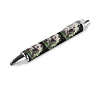Lrtyuasq Panda Mama And Little - Penna a sfera retrattile, inchiostro nero, punta fine da 0,5 mm, forniture per ufficio