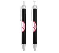 Lrtyuasq Peace Love US - Penna a sfera retrattile 0,5 mm, fusto rotondo flessibile per una scrittura confortevole
