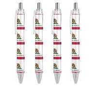Lrtyuasq Penna a sfera con bandiera della Nuova Repubblica della California, divertente, retrattile, con liquido, regalo personalizzato per uomini e donne, lavoro in ufficio