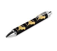 Lrtyuasq Penna a sfera con stampa Golden Retriever per donne e uomini, penna a sfera retrattile fine da 0,5 mm