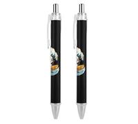 Lrtyuasq Penna a sfera retrattile a forma di panda da surf con punta fine da 0,5 mm, fusto rotondo flessibile per una scrittura confortevole
