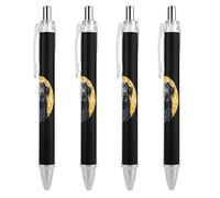 Lrtyuasq Penna a sfera retrattile con cane labrador retriever, punta fine da 0,5 mm, fusto rotondo flessibile, per una scrittura confortevole