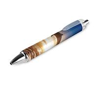 Lrtyuasq Penna a sfera retrattile con delfino che salta la superficie del mare al tramonto, inchiostro blu, scrittura liscia, penna a sfera per uomini e donne penne da ufficio