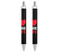 Lrtyuasq Penna a sfera retrattile con scritta "I Love My Awesome Wife" da 0,5 mm, regalo per ufficiale, unisex