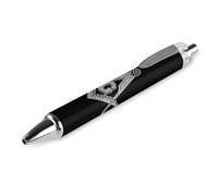 Lrtyuasq Penna a sfera retrattile divertente con segno della massoneria, penne a sfera da 0,5 mm, penne da lavoro, regalo per ufficiale, unisex