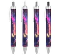 Lrtyuasq Penne a rullo spirituali chakra zen da donna, nere, retrattile, per diario, penne da lavoro per forniture per ufficio