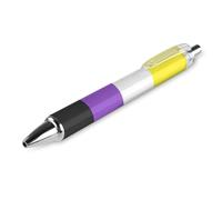 Lrtyuasq Penne a sfera con bandiera croata nera, punta media da 0,5 mm, penna a sfera per uomini e donne, penne retrattili, stile casual