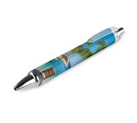 Lrtyuasq Penne a sfera retrattili con scritta "Vacation at the Beach", idea regalo per ufficio, lavoro, lavoro