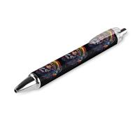 Lrtyuasq Rasta Reggae Music Lion Penna a sfera retrattile portatile inchiostro blu penna a sfera Penne da lavoro per casa ufficio