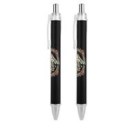 Lrtyuasq Ring Master - Penna a sfera retrattile, punta fine da 0,5 mm, fusto rotondo flessibile, per una scrittura confortevole