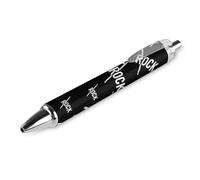 Lrtyuasq Rock Music - Penna a sfera retrattile da 0,5 mm, inchiostro nero, per uomo e donna