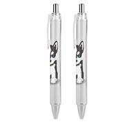 Lrtyuasq Siberian Husky Puppy - Penna a sfera retrattile, punta fine da 0,5 mm, ad asciugatura rapida, scrittura liscia