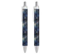 Lrtyuasq Spaces and Universe - Penna a sfera retrattile, fusto rotondo, punta fine, 0,5 mm, 1/2