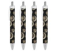 Lrtyuasq Sun Goth Moon Boho Bohemian Penna a sfera retrattile inchiostro nero punta a sfera 0,5 mm scrittura liscia note prendere appunti accessori per ufficio