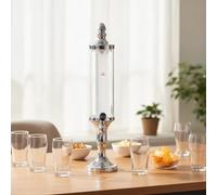 LRXFPIYF Botte Illuminata per Distribuire Birra E Altre Bevande con Visibilità Totale Del Livello Del Liquido Grazie al Corpo in Polimero Trasparente Adatto, Array, Oro, 3L