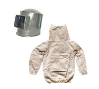 LRXFPIYF Casco da Sabbiatura Industriale con Mantella Protettiva in Lamiera Zincata per da Impatto E Spruzzatura con Attacco Posteriore Adatto per Operatori di Cabine di Verniciatura