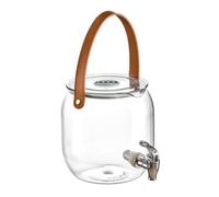 LRXFPIYF Dispenser con Rubinetto Robusto | Base Piatta Stabile, Erogatore di Bevande con Coperchio, Trasparente, Rubinetto, per Feste, Campeggio, M