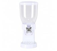 LRXFPIYF Dispenser da Piano in Acrilico Trasparente Robusto Dispenser con Base e Raccoglitrice Grande Capacità Distributorn Rubinetto Manuale, Bianco, 2L