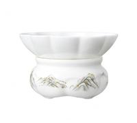 LRXFPIYF Filtro Tè in Ceramica Floreale per Infusore a Due Pezzi Setaccio da Tè con Raccoglitore Adatto per, Montagna