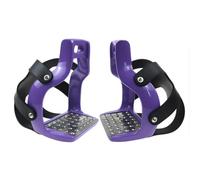 LRXFPIYF Pedana in Acciaio Inossidabile per Staffe da Equitazione con Design Ergonomico E Supporto per Il Piede in Alluminio con Copertura in Gomma Protettiva, Viola