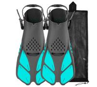LRXFPIYF Stabilizzatori da Nuoto a Pala Corta TPE Stabilizzatori con Cinturino Regolabile al Tallone Ventilate per Nuotatori, Snorkelisti, Snorkeling, Piscina