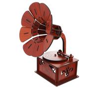 LRXIYODE 1 set Puzzle Legno Gramophone per Educativo Facile Assemblaggio Decorazione Vintage per Casa e per Sviluppo Cognitivo