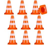 LRXIYODE 10 Coni Stradali Giocattoli Educativi Segnali Stradali Colorati Compatti per Tavolo Sabbia e Apprendimento Traffico