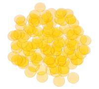 LRXIYODE 100 Marcatori Bingo Traslucidi Chip in Plastica per Giochi e Apprendimento Accessori Resistenti per Tombola e Attività Ludiche