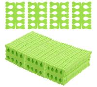 LRXIYODE 100 Paia Separatore Dita dei Piedi a Forma di Cuore, Protettore per Unghie Monouso in Spugna Verde, Regolatore di Punta del Piede per Manicure e Protezione dal Piede Valgo